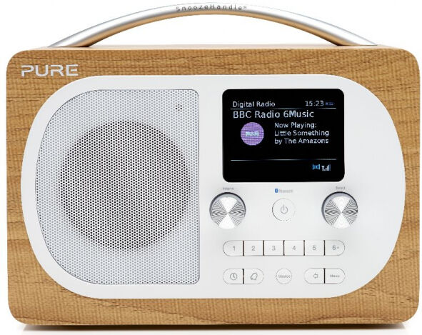 Bigben Pure - Evoke H4 FM/DAB+/BT Clock Radio - oak