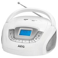 AEG Stereo Lautsprecher Radio Boombox USB SD Musik Anlage AUX AEG SR 4373 WEISS