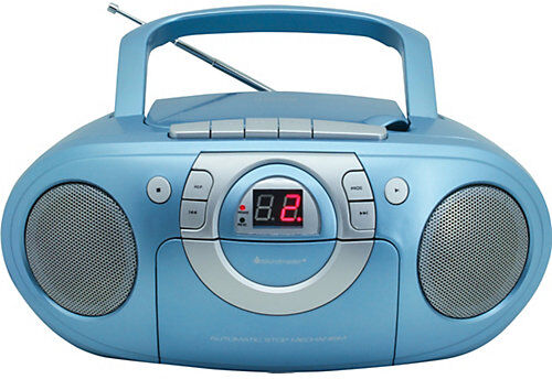 Soundmaster Radio-Kassettenspieler mit CD-Spieler blau