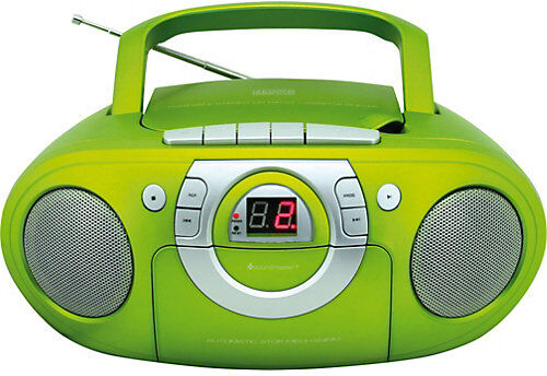 Soundmaster Radio-Kassettenspieler mit CD-Spieler grün