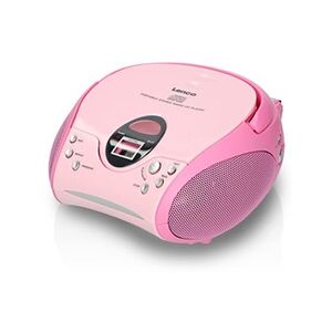 Lenco Radio portable avec lecteur CD SCD-24 Pink Rose - Publicité