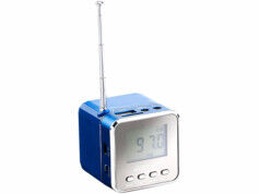 Auvisio Station MP3 et radio de poche MPS-550.Cube - Bleu