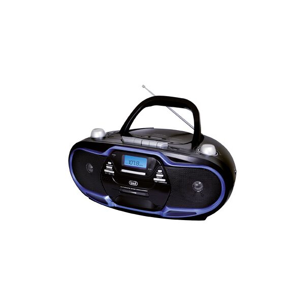 trevi 0057404 boombox radio stereo cd / mp3 con supporto mp3 colore nero, blu - 0057404 - cmp 574 usb