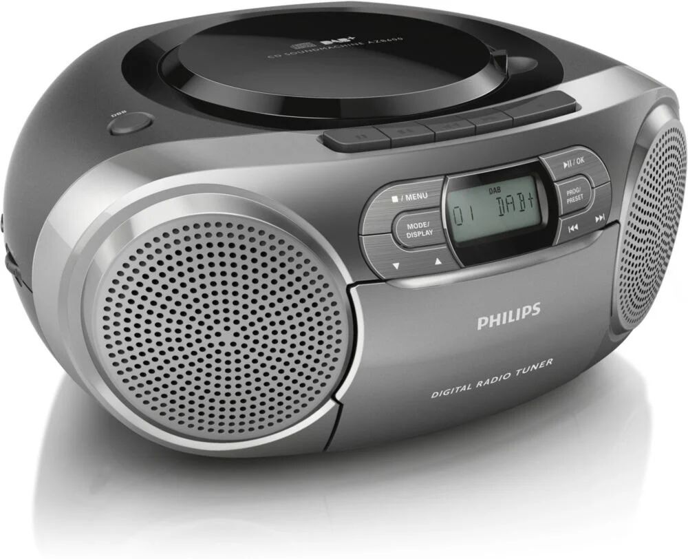 Philips AZB600/12 impianto stereo portatile Digitale 2 W DAB, DAB+, FM Grigio