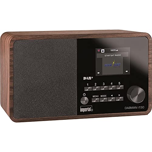 Imperial DABMAN i150 internetradio/digitale radio (internet, DAB+/DAB, FM, USB, WLAN, 2,8 inch kleurendisplay) hout, bruin