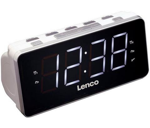 Lenco wekkerradio »CR-18 (FM-Tuner)  - 23.38 - wit