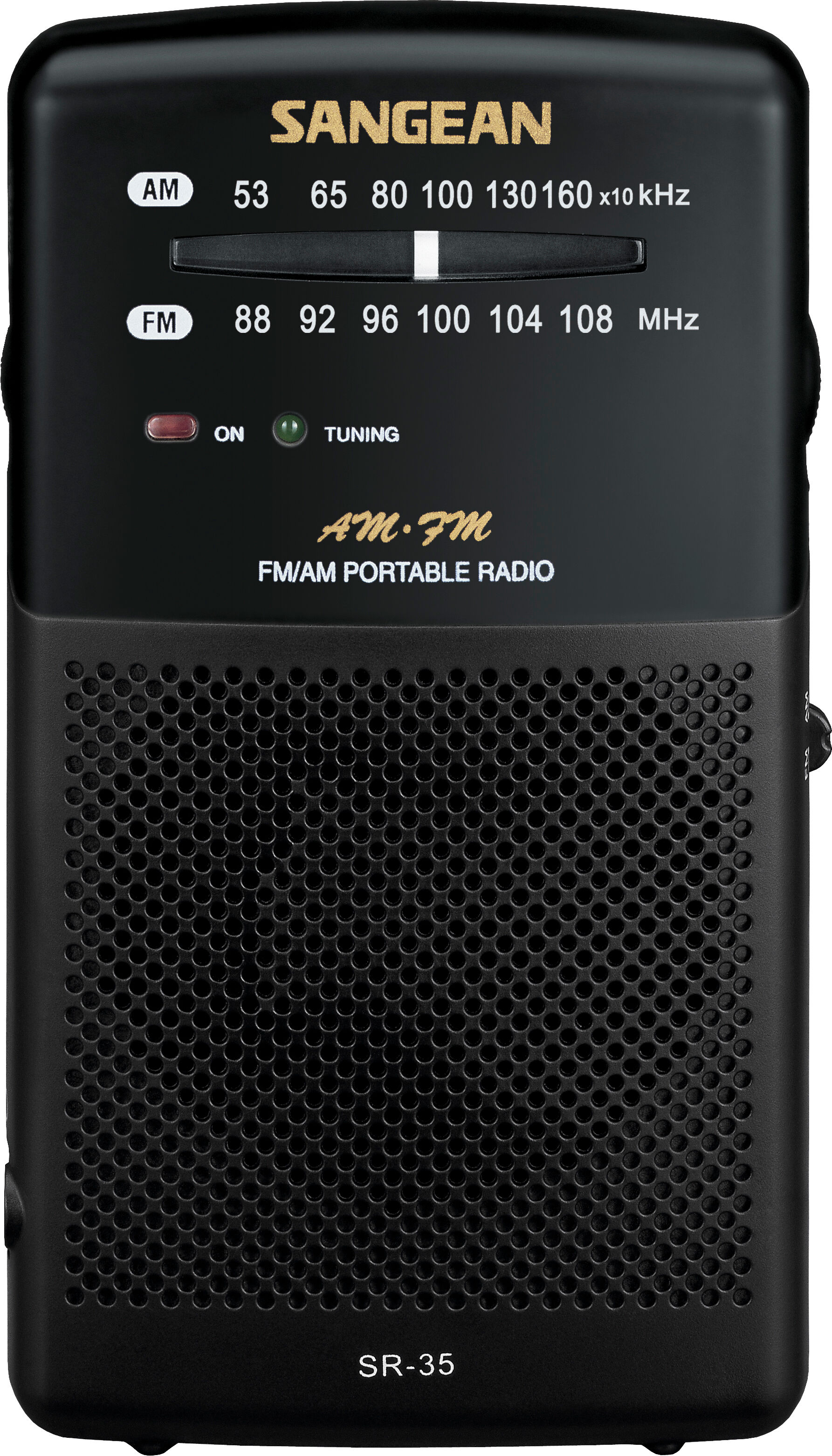 Sangean SR-35, draagbare compacte FM/AM radio, zwart