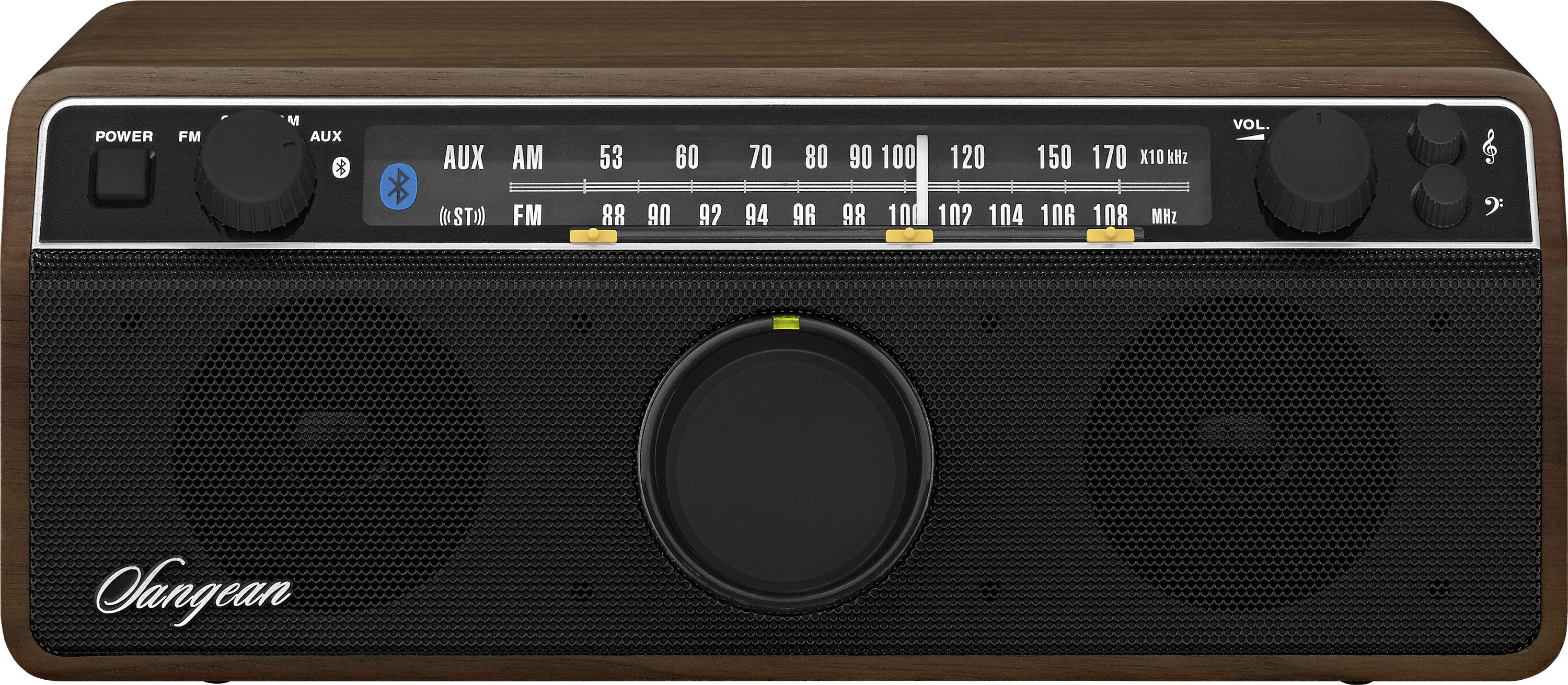 Sangean WR-12BT, houten retro cabinet radio incl. BT, walnoo