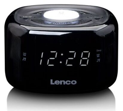 Lenco Rádio Despertador Cr 12 C/ Luz 0,6" (preto) - Lenco