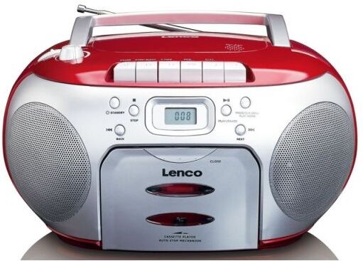 Lenco Rádio Portátil  Scd 420 C/ Leitor De Cds E Cassete (vermelho) - Lenco