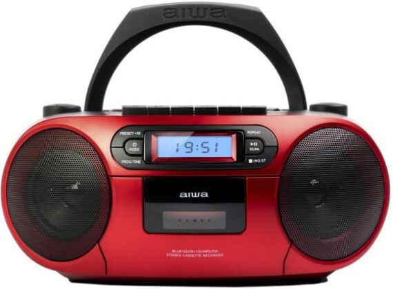 Aiwa Rádio Cd/ Usb / Bluetooth 6w (preto / Vermelho) - Aiwa