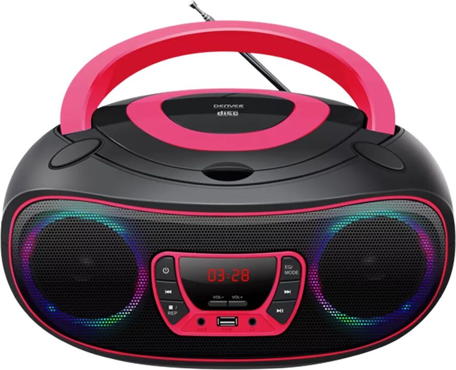 Denver Rádio Cds Tcl-212bt 4w (rosa) - Denver