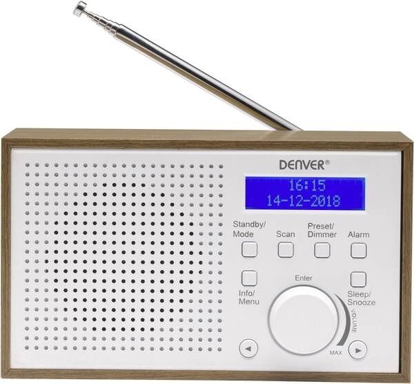 Denver Rádio Portátil Dab-46 2w C/ Visor (branco) - Denver