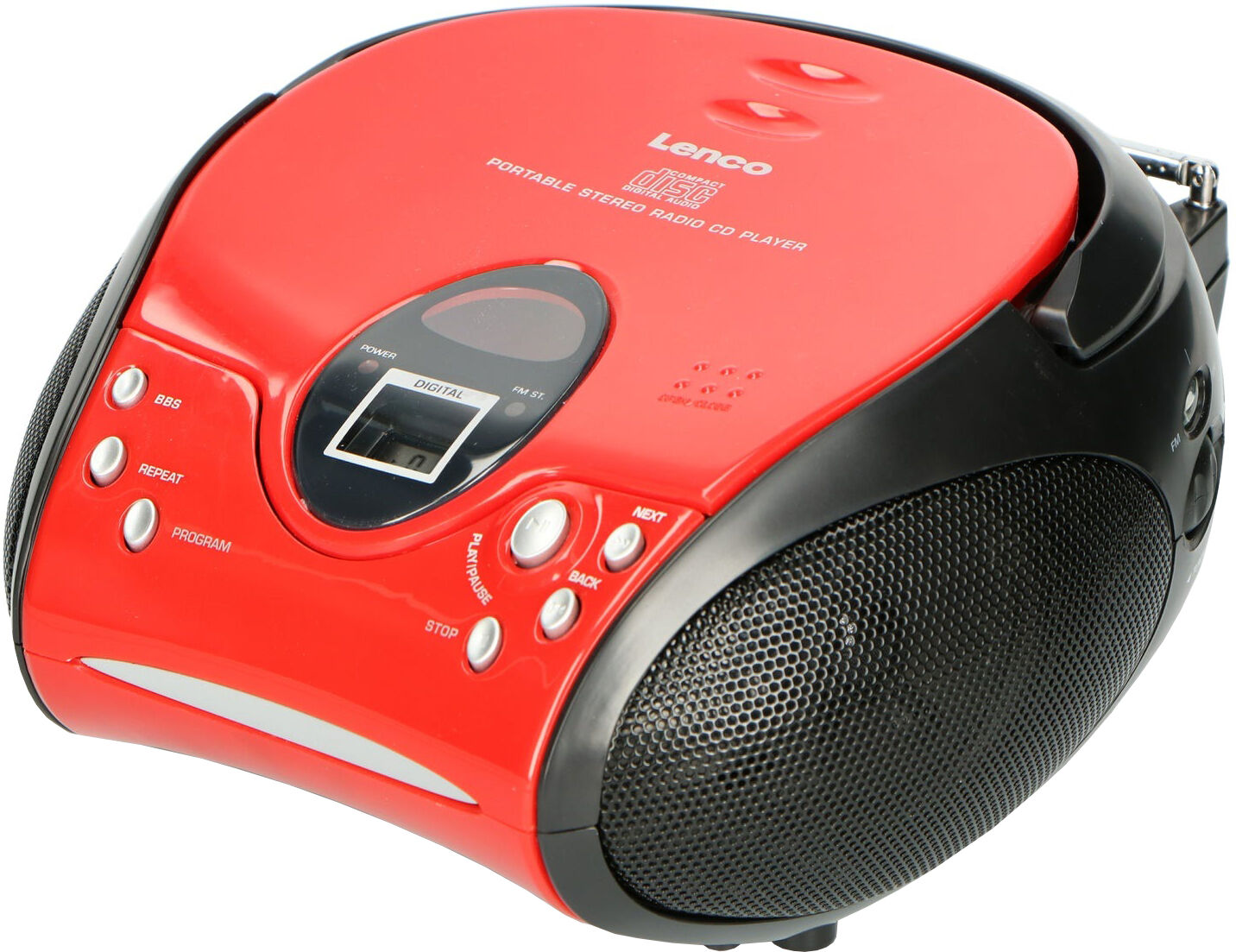 Lenco Rádio Portátil Scd 24 C/ Leitor Cd-r/rw (vermelho) - Lenco