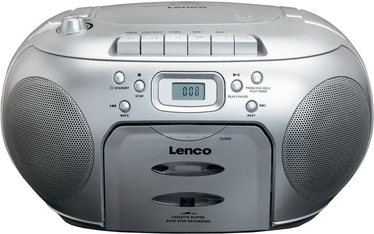 Lenco Rádio Portátil  Scd 420 C/ Leitor De Cds E Cassete (prateado) - Lenco