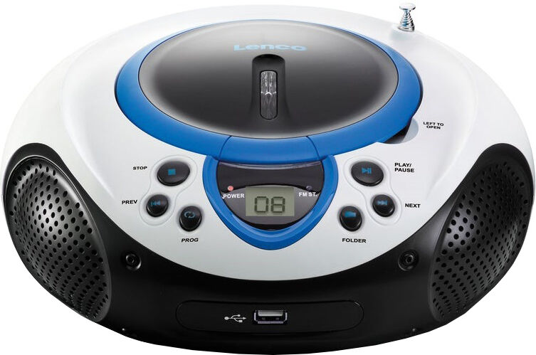 Lenco Rádio Portátil Scd 38 C/ Leitor De Cds E Usb (azul) - Lenco