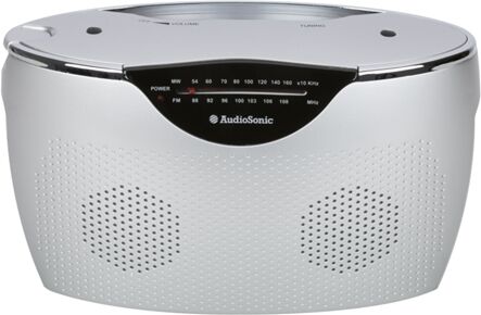 Audiosonic Rádio RD-1545 (Cinza - Analógico - MW / FM - Pilhas)