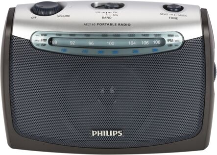 Philips Rádio AE 2160/04 (Cinzento - Analógico - FM/AM - Pilhas)