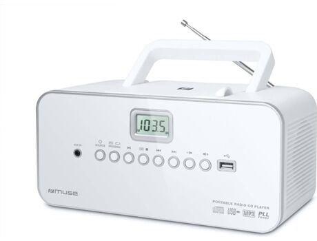 Muse Rádio AM-28RDW (Branco - PLL - FM/MW - Corrente)