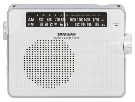 Sangean Rádio PR-D6 (Branco - Analógico - FM/AM - Bateria)