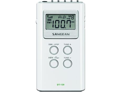 Sangean Rádio DT-120 (Branco - Digital - AM / FM - Pilhas)
