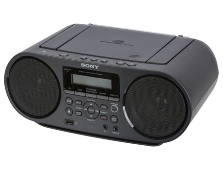 Sony Rádio Boombox Zs-Rs60bt (Preto - Digital - AM/ FM - Bateria)