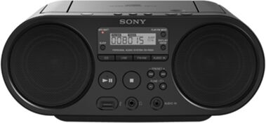 Sony Rádio Boombox CD Zs-Ps50 (Preto - Digital - AM/FM  - Bateria)