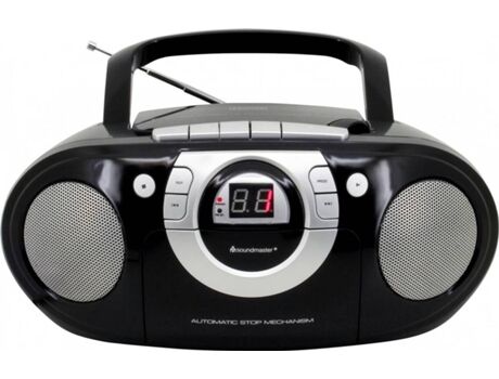 Soundmaster Rádio Boombox SCD5100SW (Preto - Analógico - AM/FM - Pilhas e Corrente)