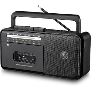 Bobo Life Cassette Tape Player Bluetooth Boombox, AM/FM/SW Radio Stereo, Tape Player/Recorder with Big Speaker and Earphone Jack, USB/TF Card Player