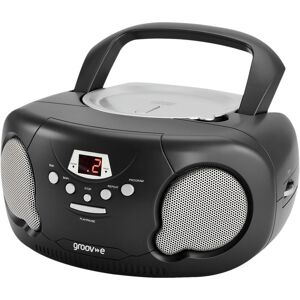 GROOV-E Original Boombox GV-PS733 Portable FM/AM Boombox - Black, Black