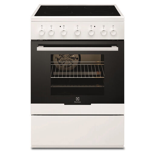 Electrolux EKC61360OW cucina Piano cottura Ceramica Nero, Bianco A