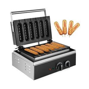 VEVOR Waffelmaschine 1500 W Waffeleisen Backblech Waffelautomat 130 x 30 mm Jede Waffelgröße Waffle Maker 50-300 °C 0-5 Minuten Waffeleisen
