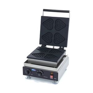 Maxima Waffeleisen Waffelherzen am Stiel - 4 Stück - 105 x 14 x 105 mm (je Waffel) - mit Timer