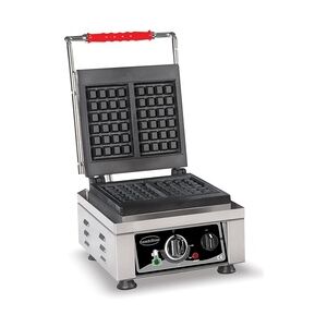 CombiSteel Waffeleisen für belgische Waffeln, 2.200 Watt, Brüssel, Profi Line, Waffelautomat, Waffelbäcker, Edelstahl, 2 Stück Waffeln