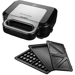 Russell Hobbs - Sandwich Waffle Maker 3-in-1 3in1 black siver 26810-56 2681056 (26810-56) (26810-56)