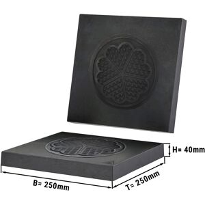 GGM GASTRO - Plaques de cuisson pour gaufrier - Forme : Cœur