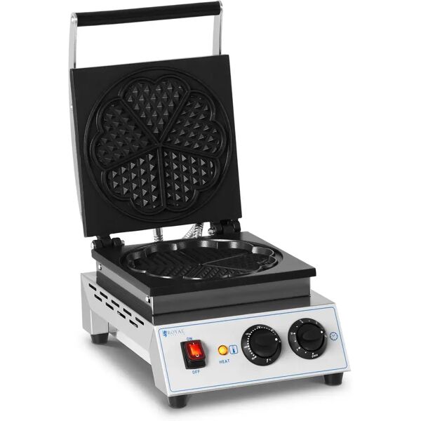 royal catering piastra per waffles a cuore - waffle belga - 1500 w rc-wmr01