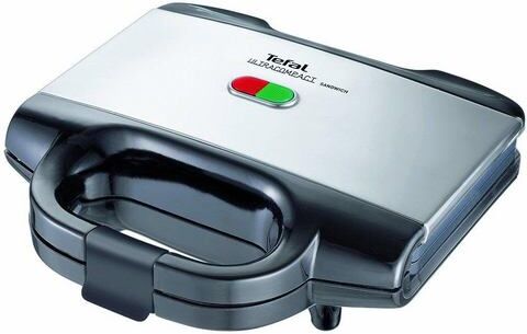 Tefal sandwichmaker Ultracompact SM1552, edelstaal  - 24.95 - zilver