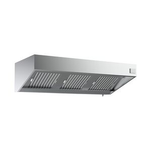 Chefgastro 1100 Wandhaube Komplett 1200, 1 Filter, 0,147kW 230V HxBxT 54x120x110cm, Dunstabzugshaube Edelstahl Wandmontiert