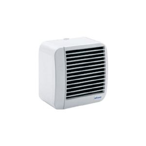 VENTICO MAICO Ventilator Flux 100 HT med timer (efterløb 3-30 min.) og hygrostat 40-85% RH. Luftmængde 90 m³/h. Mål 160x160/ø97 mm.