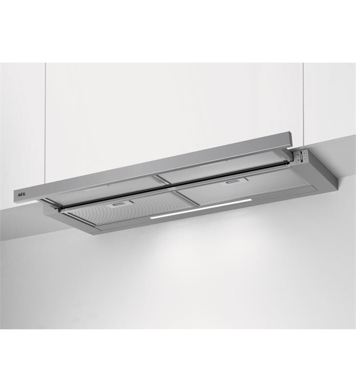 AEG dpe5960m campana extraíble «edge» de 90 cm de la serie 6000 con panel frontal incluido control mecánico 3 niveles de potenci