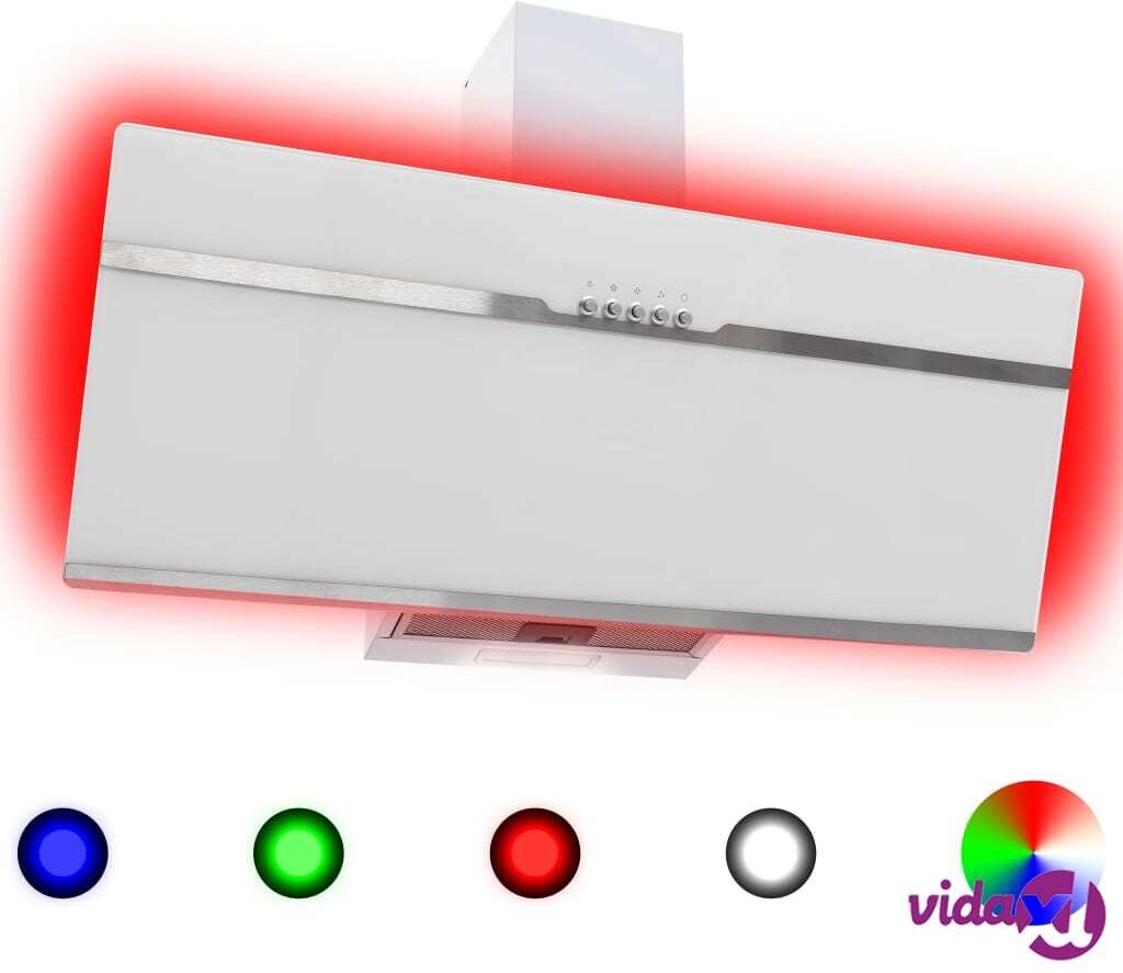 vidaXL Liesituuletin RGB 90 cm ruostumaton teräs ja karkaistu lasi