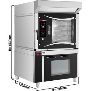 GGM GASTRO - Four combiné de boulangerie - Digital - 5x EN 80x40 - incl. Hotte & Armoire de fermentation,