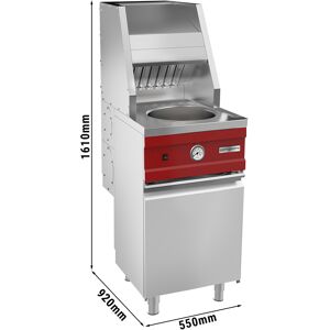 GGM GASTRO - Friteuse à gaz - Ronde - 13 litres - 17 kW - Hotte incluse