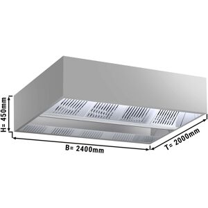 GGM GASTRO - Hotte de plafond à induction - 2,4m - avec filtre & lampe LED