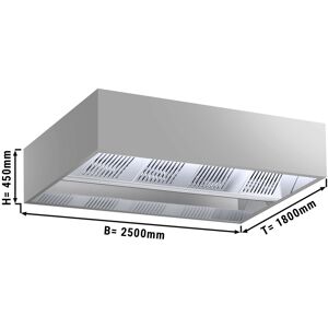 GGM GASTRO - Hotte de plafond à induction - 2,5m - avec filtre & lampe LED