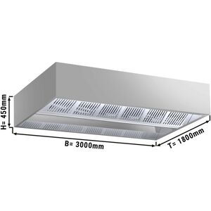 GGM GASTRO - Hotte de plafond à induction - 3,0m - avec filtre & lampe LED