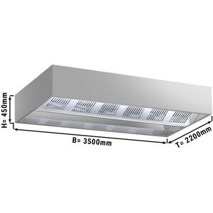 GGM GASTRO - Hotte de plafond à induction - 3,5m - avec filtre & lampe LED