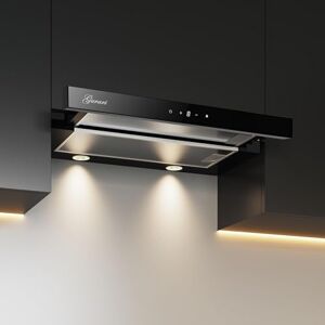 Klarstein Hotte Aspirante 90 cm, Hotte Aspirante Inclinée Silencieuse,  Hotte de Cuisine 90cm avec Lampes LED RGB, Débit d'Air Puissant 563 m³/h