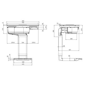 Cheminee, conduits & raccords hotte ELICA KIT0130427A Noir